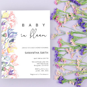 Baby i blom Baby Shower Inbjudan