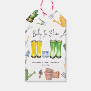 Baby i Blom Blue Rain Boots Presentetikett