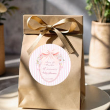 Baby i blom retro preppy båge baby shower förmån