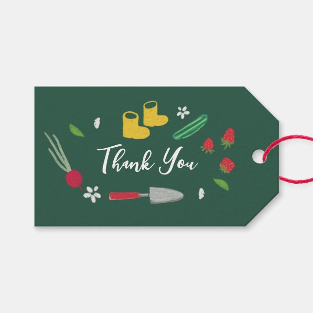 Baby i BLOMGG-familjens babyskor Presentetikett (Framsidan (Horisontell))