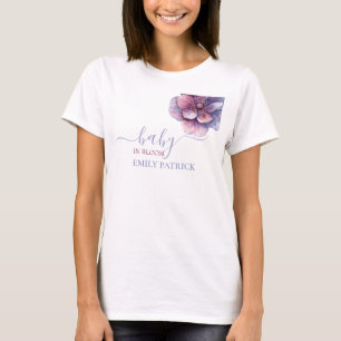 Baby i blomma blommigt för babydusch t shirt