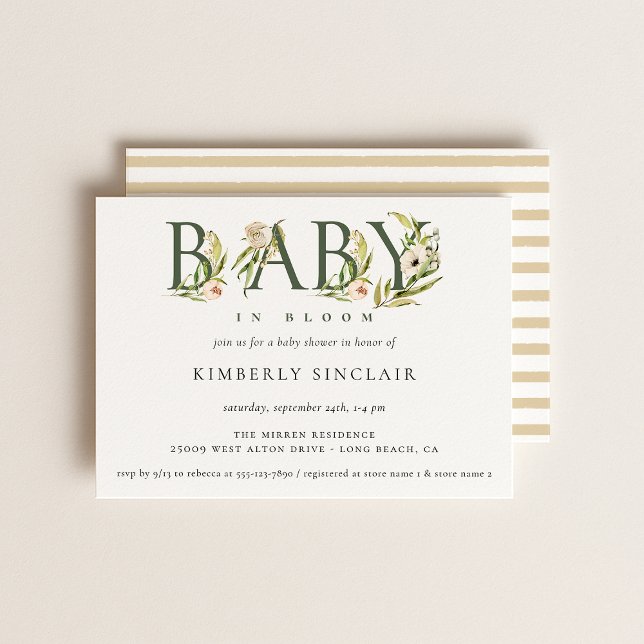 Baby i blommans babyskor inbjudningar (Skapare uppladdad)