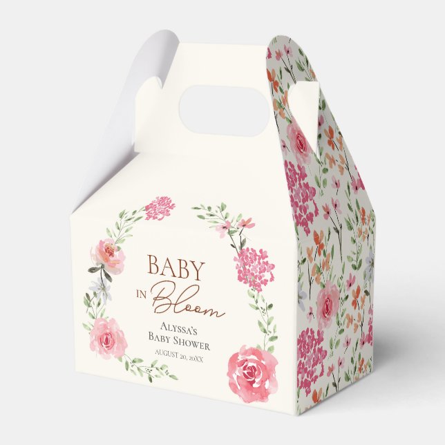 Baby i blommans blomma av Boho Baby Shower Presentaskar (Baksidan Sidan)
