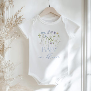Baby i blommigten Bloom Blue Wildblommor T Shirt