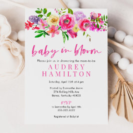 Baby i Blommigten för babyskor i bloom Inbjudningar