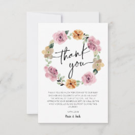 Baby i Blommigten för babyskor i bloom Tack Kort