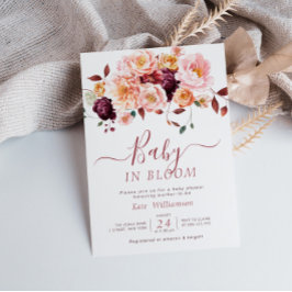 baby i blommigtens bloomaskdusch inbjudningar