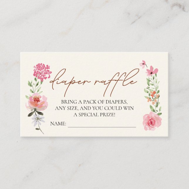 Baby i blomning Blommor Babyduschblöjor Tilläggskort (Framsida)