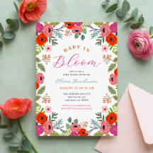 Baby i blomning Ljus blomsterdoftande baby shower 