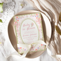 Baby i blomning Vildblomma Söt Babyfirande