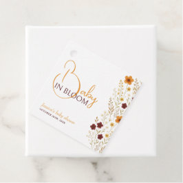 Baby i Bloom Autumn Wildblomme Baby Shower Gåvor Etiketter