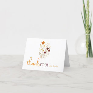 Baby i Bloom Autumn Wildblomme Baby Shower Tack Kort