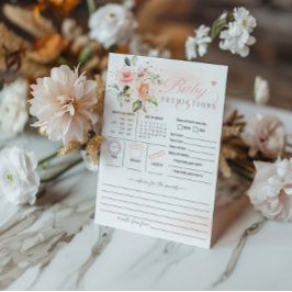 Baby i Bloom Baby Shower Advice and Predictions Rådkort