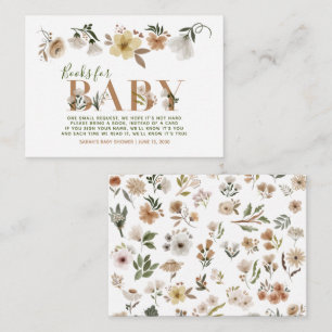 Baby i Bloom Baby Shower Boho Bok Request Tilläggskort