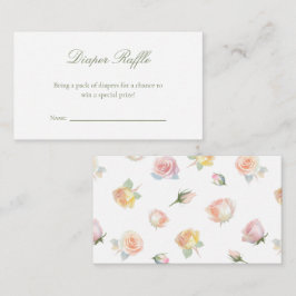 Baby i Bloom Baby Shower Diaper Raffle Biljett Tilläggskort