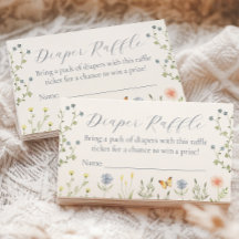 Baby i Bloom Baby Shower Diaper Raffle Biljett