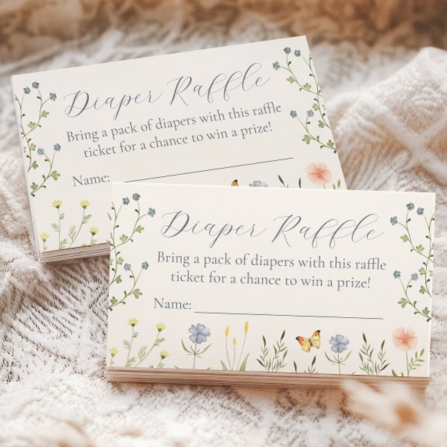 Baby i Bloom Baby Shower Diaper Raffle Biljett Tilläggskort (Skapare uppladdad)