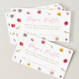 Baby i Bloom Baby Shower Diaper Raffle Tilläggskort