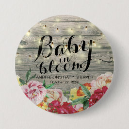 Baby i Bloom Baby Shower Flower String Light Wood Knapp