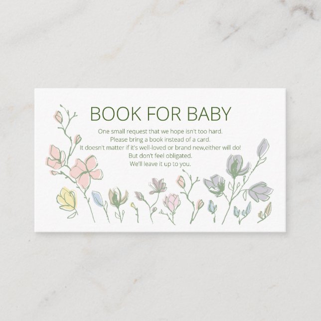 Baby i Bloom Baby Shower Gender Neutral Tilläggskort (Framsida)
