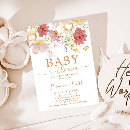 Baby i Bloom Baby Shower Girl-inbjudan Inbjudningar
