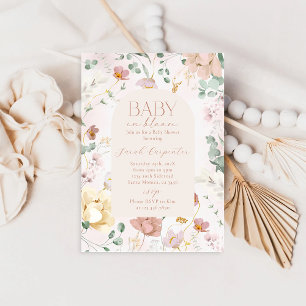 Baby i Bloom Baby Shower Girl-inbjudan Inbjudningar