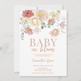 Baby i Bloom Baby Shower Inbjudningar