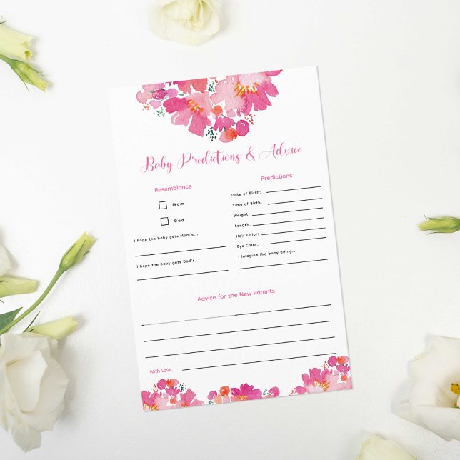 Baby i Bloom Baby Shower Predictions Advice Game (Skapare uppladdad)