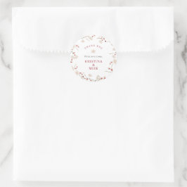 Baby i Bloom Baby Shower Tack för att du är för Runt Klistermärke