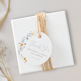 Baby i Bloom Baby Shower Tack Gåvor Etiketter