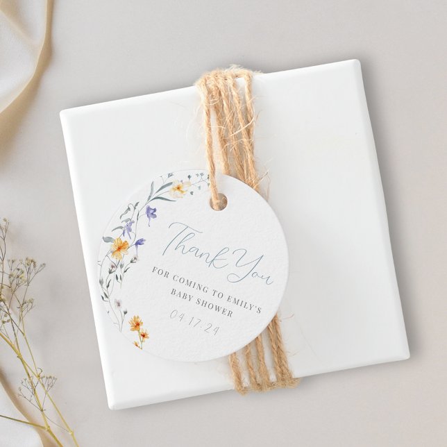 Baby i Bloom Baby Shower Tack Gåvor Etiketter (Skapare uppladdad)