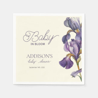 Baby i Bloom Baby Shower Vår sommar blommigt Pappersservett