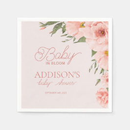 Baby i Bloom Baby Shower Vår sommar blommigt Pappersservett
