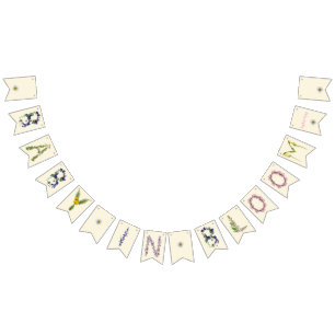 Baby i Bloom Banner - lägg till eget namn eller ra Vimplar