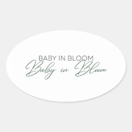 Baby i Bloom - Barnets andedräkt Ovalt Klistermärke