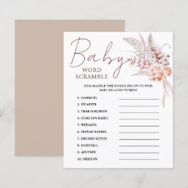 Baby i Bloom | Beige Boho Blommigt Baby Shower Gam