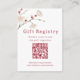 Baby i Bloom Blommar Gift Registry Baby Shower Tilläggskort