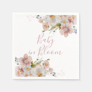 Baby i Bloom Blommig baby shower Pappersservett