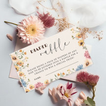 Baby i Bloom Blommigt Baby Shower Diaper Raffle