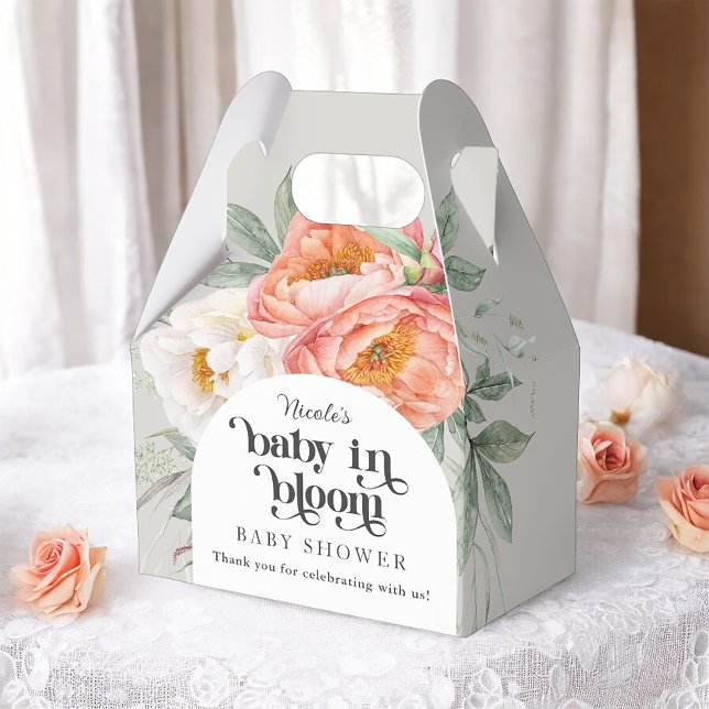Baby i Bloom Blommigt Baby Shower Tack Presentaskar (Skapare uppladdad)