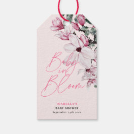 Baby i Bloom Blommigt Baby Shower Tack Presentetikett