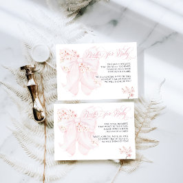 Baby i Bloom Blommigt Bow Vår Girl Baby Shower Tilläggskort