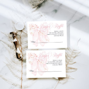 Baby i Bloom Blommigt Bow Vår Girl Baby Shower Tilläggskort