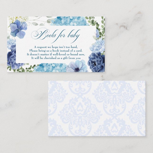 Baby i bloom blommigt chinoiserie bokar för baby tilläggskort (Fram/baksida)