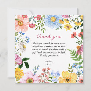 Baby i Bloom   Blommigt Cute Vår sommardusch Tack Kort