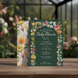 Baby i Bloom Blommigt Garden Greenhouse Baby Showe Inbjudningar