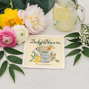 Baby i Bloom Blommigt Garden Rain Boots Baby Showe Pappersservett