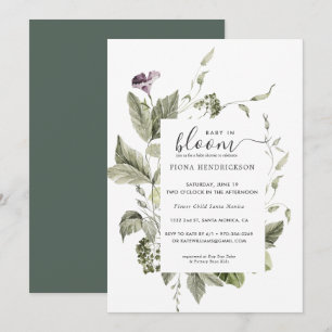 Baby i Bloom Blommigt Greenery Baby Shower