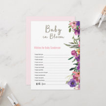 Baby i Bloom Blommigt Önskemål for Baby Shower