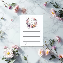 Baby i Bloom Blommigt Ord av Wisdom Mamma to be Rådkort